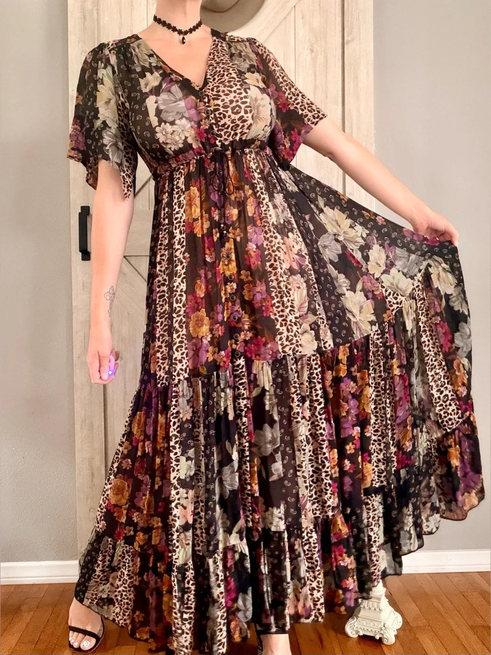 Johnny Was Patchwork Maxi Dress - Picture 1 of 13